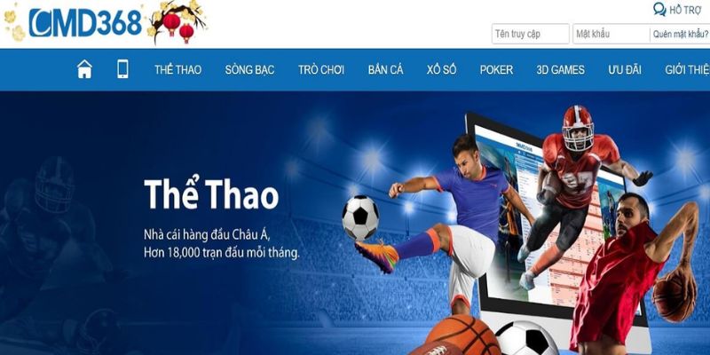 Các bộ môn cá cược hấp dẫn tại CMD Sports